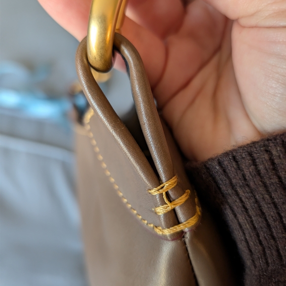 NWT Dooney & Bourke Florentine Leather Hobo Shoulder Bag Elephant Taupe - Picture 12 of 14